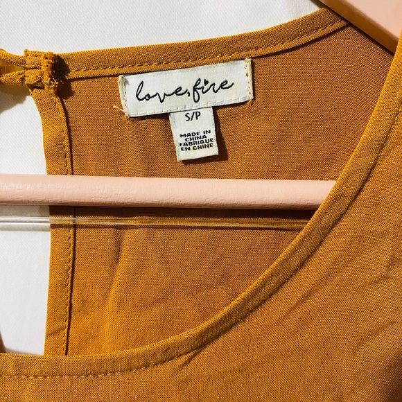 Embroidered Mustard Yellow Dress - Picture 5 of 6